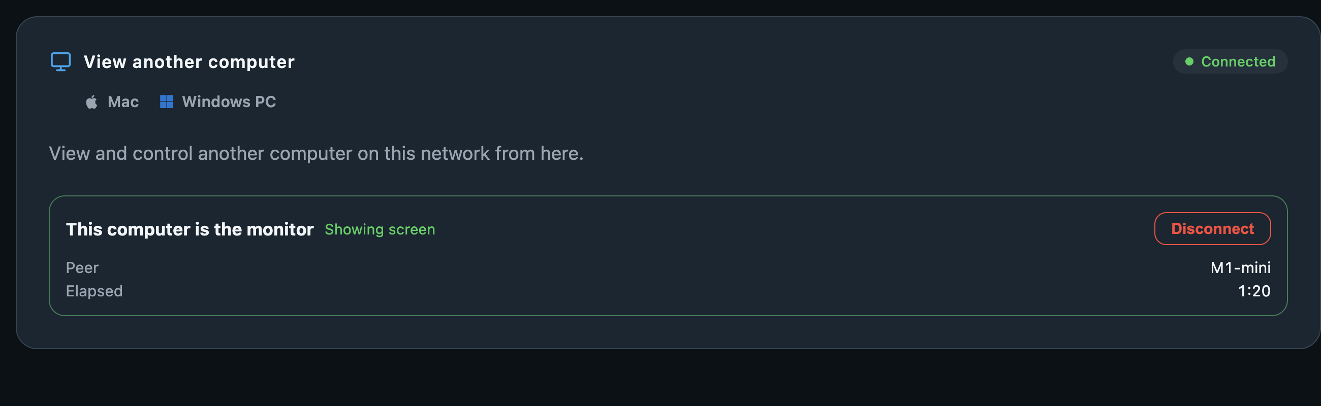 Connection status · Any Display 1.6.2