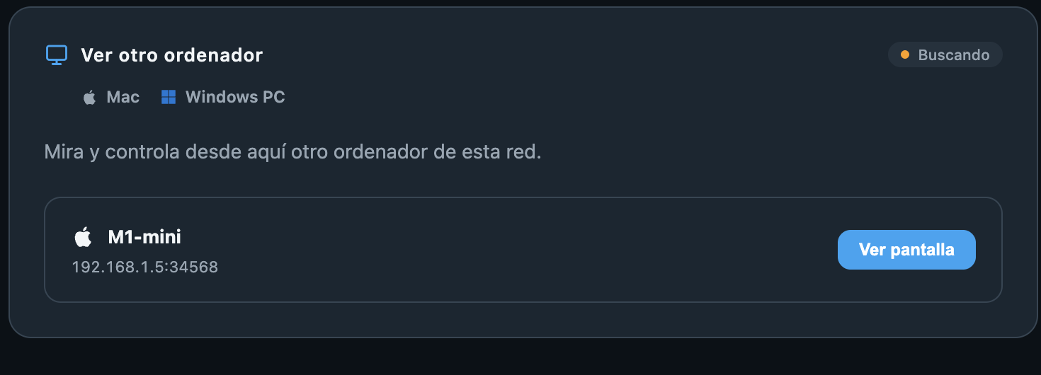 Buscar y solicitar · Any Display 1.6.2